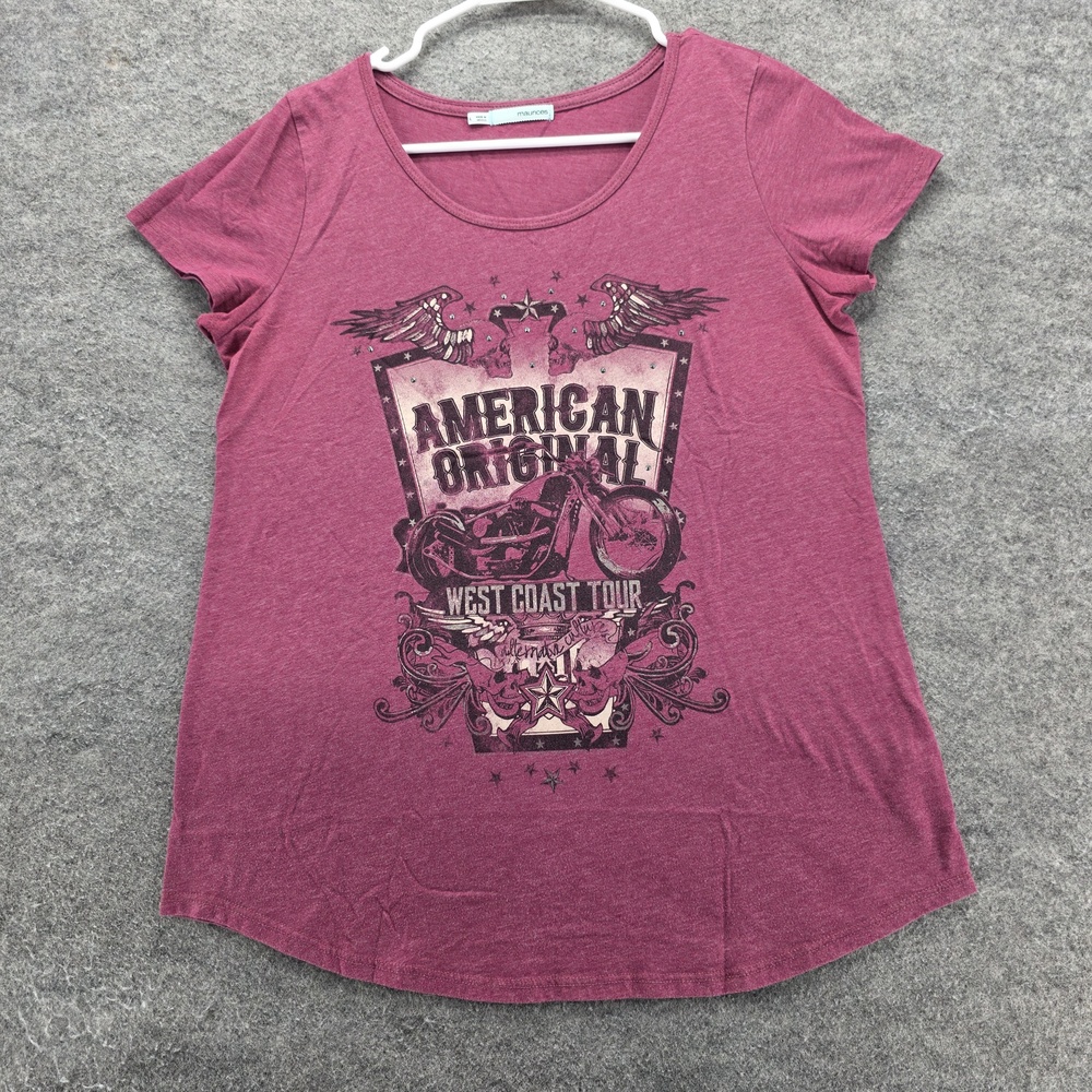 Maurices Shirt Womens Large American Original West Coast Tour Motorcycle Tee
